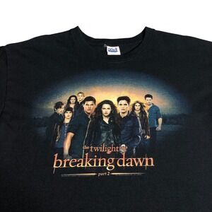 Twilight Saga Breaking Dawn Part 2 Movie Promo Shirt Large Black Graphic 2012
